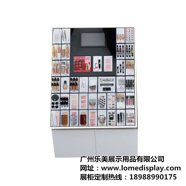 廣州廠家專業(yè)生產(chǎn)定制化妝品護(hù)膚品中島柜雙面護(hù)膚品展示柜整店輸出