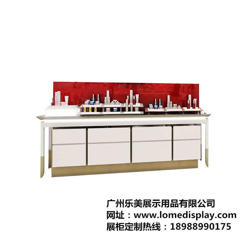 新款时尚简约立式高端品牌定制化妆品护肤品展示柜