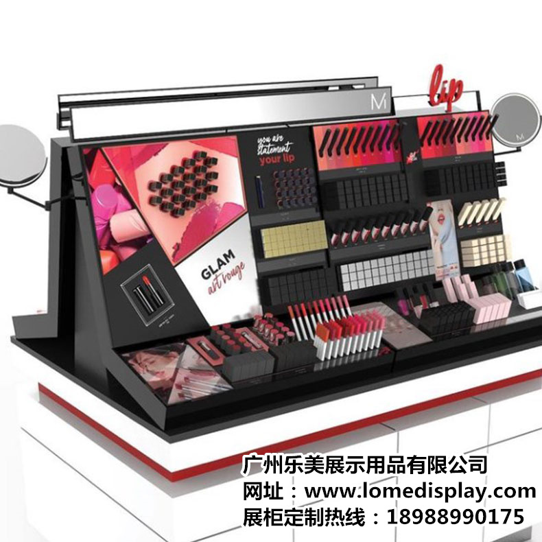 广州厂家直销 | 黑白 | 品牌商场高端时尚 | 化妆品彩妆展示柜
