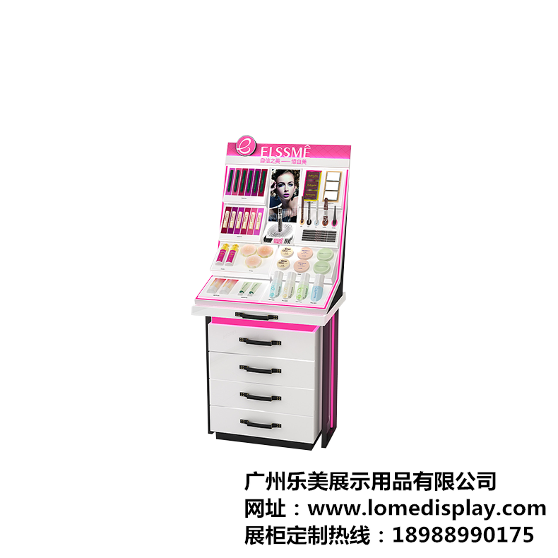 展柜厂家专业定制高端时尚化妆品展示柜木质烤漆彩妆柜中岛柜款式多样