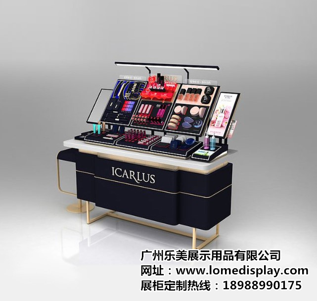 商场高端时尚品牌定制彩妆柜口红眉笔眼影化妆品展示柜