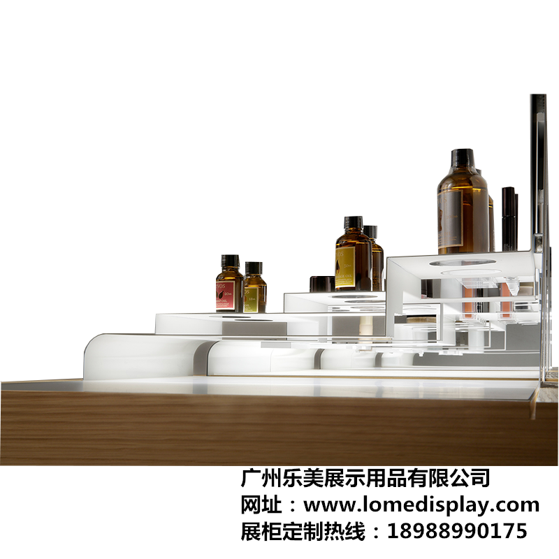 新款木质烤漆品牌定制亚克力简约时尚口红眼影化妆品展示柜