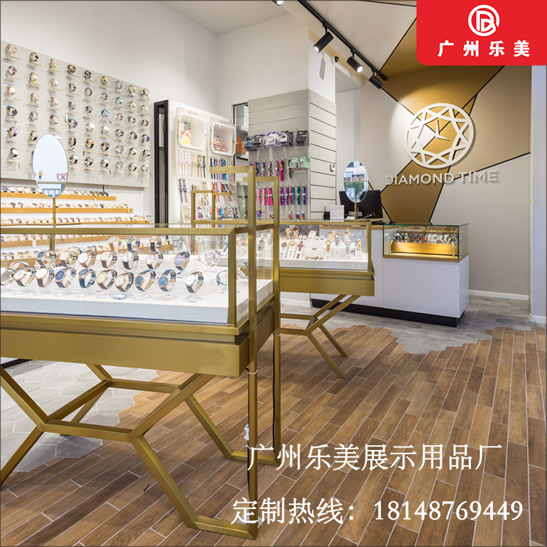 广州定制手表展示柜直角直柜名表展示陈列道具墙面阶梯式柜台带锁